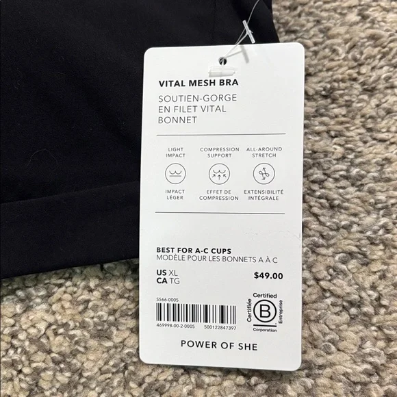 Athleta Vital Mesh Bra size XL NWT - Picture 3 of 4